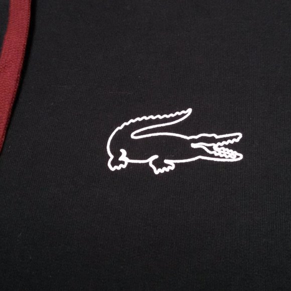 Lacoste Sleepwear Hoodie Full Zip Sweatshirt - Picture 3 of 6